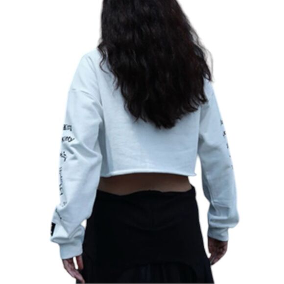 Fig & Viper White  Hello Kitty Pullover Raw Hem Sweater 
Size M - Picture 11 of 11